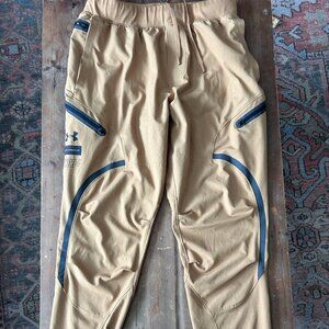 Under Armour Unstoppable Cargo Pants Mens Large Brown Performance Joggers Gym
